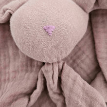 Load image into Gallery viewer, Comforter Security Blanket - Mathilde -  sleeping companion - cuddle to bed toy - close up of the face of the comforter blanket - Little Scandi baby