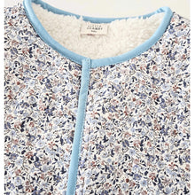 Load image into Gallery viewer, Kids Stylish - Poppy Leafy Vest design - Gilet Outerwear Clothing Sleeveless Vest Warm Vest Scandi Stylish - front neckline Close up on vest - Little Scandi baby