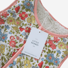 Load image into Gallery viewer, Kids Stylish Vest - Child Gilet - Baby Vest - baby gilet - outerwear - Front neckline close up - Spring floral design - Little Scandi baby