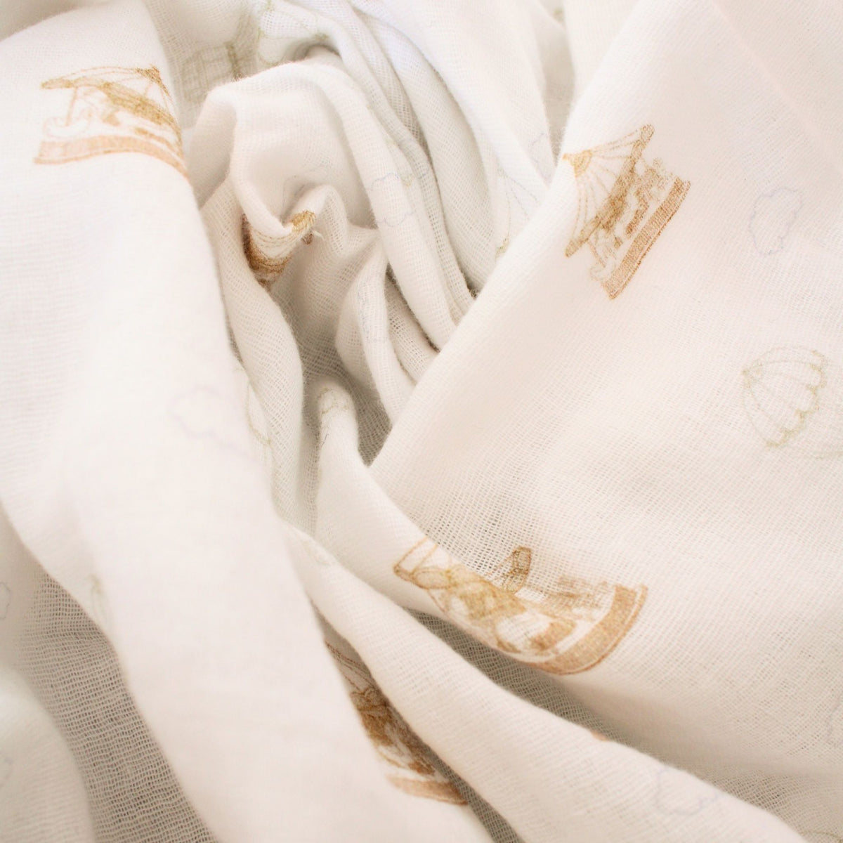 Baby Muslin Blanket Double Gauze curled up