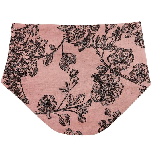 Floral Baby Bib - teething weaning feeding baby bib drool catcher bib saliva newborn bib - front view of bib - Little Scandi baby