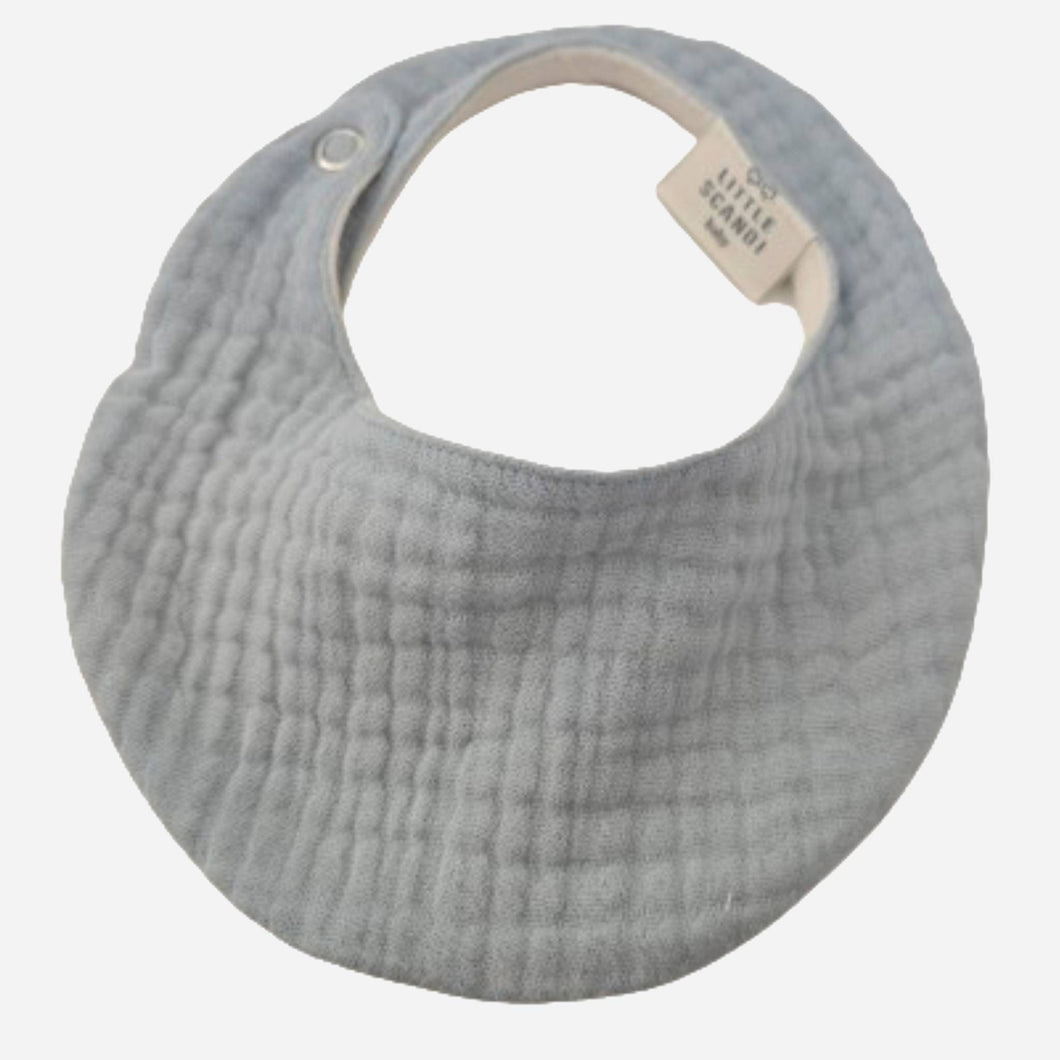 Mohair Soft Blue Waterproof Bib - Little Scandi baby