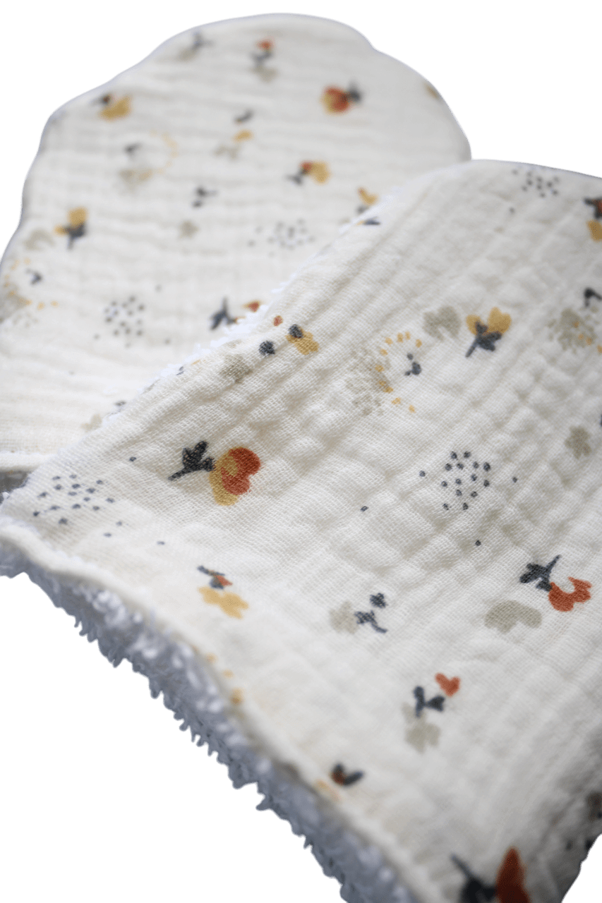Oeko Tex Baby Hedgehog Cleaning Mitts - Gloves Cleaning Cotton Cleaning Gloves Little Scandi baby