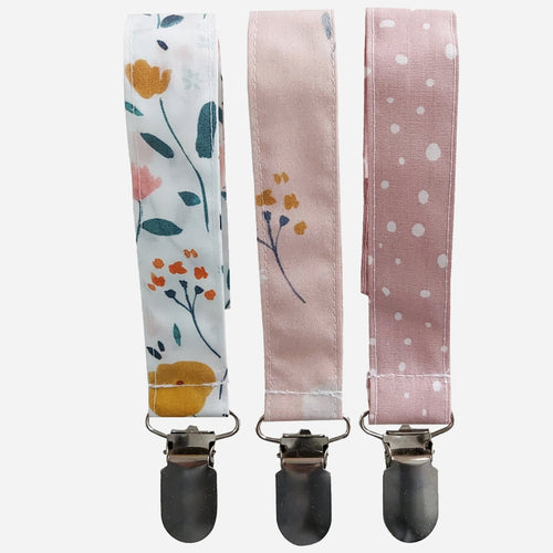 Dummy holder pacifier clips set of 3